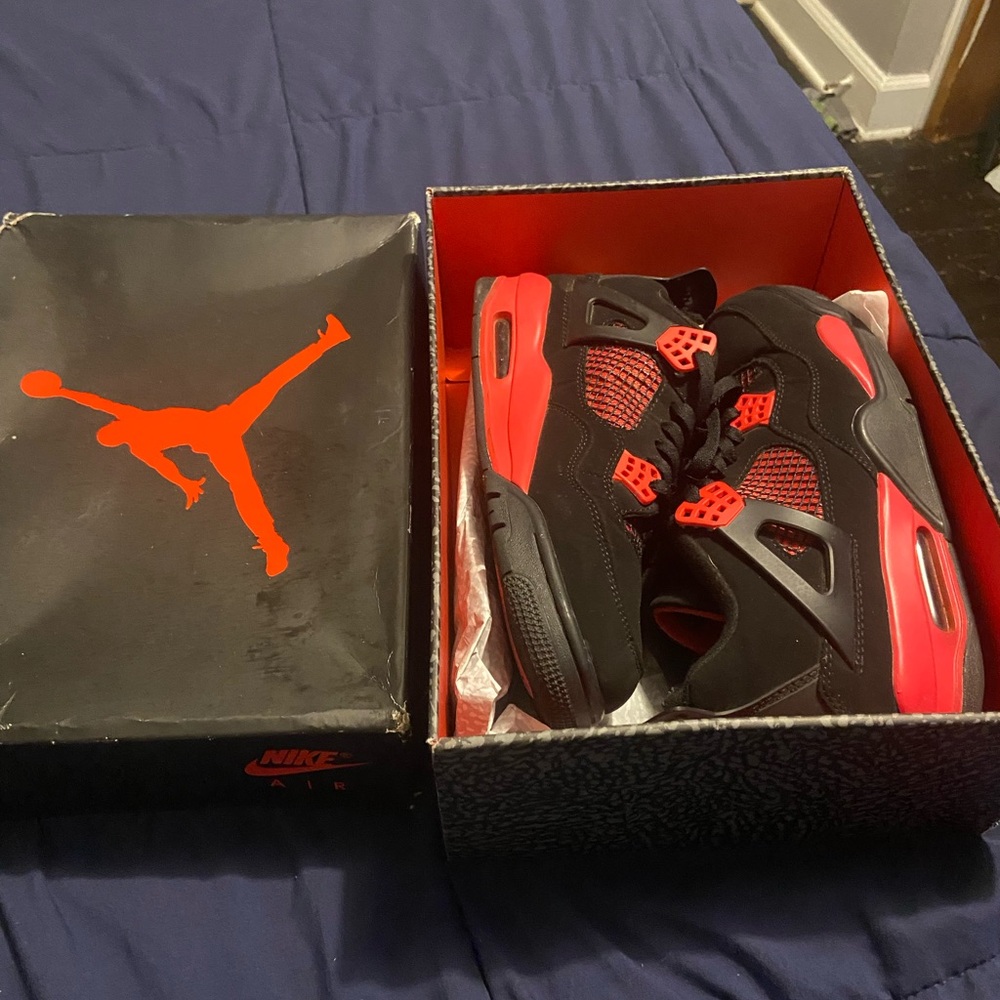 Nike Air Jordan Black and Red Athletic Shoes